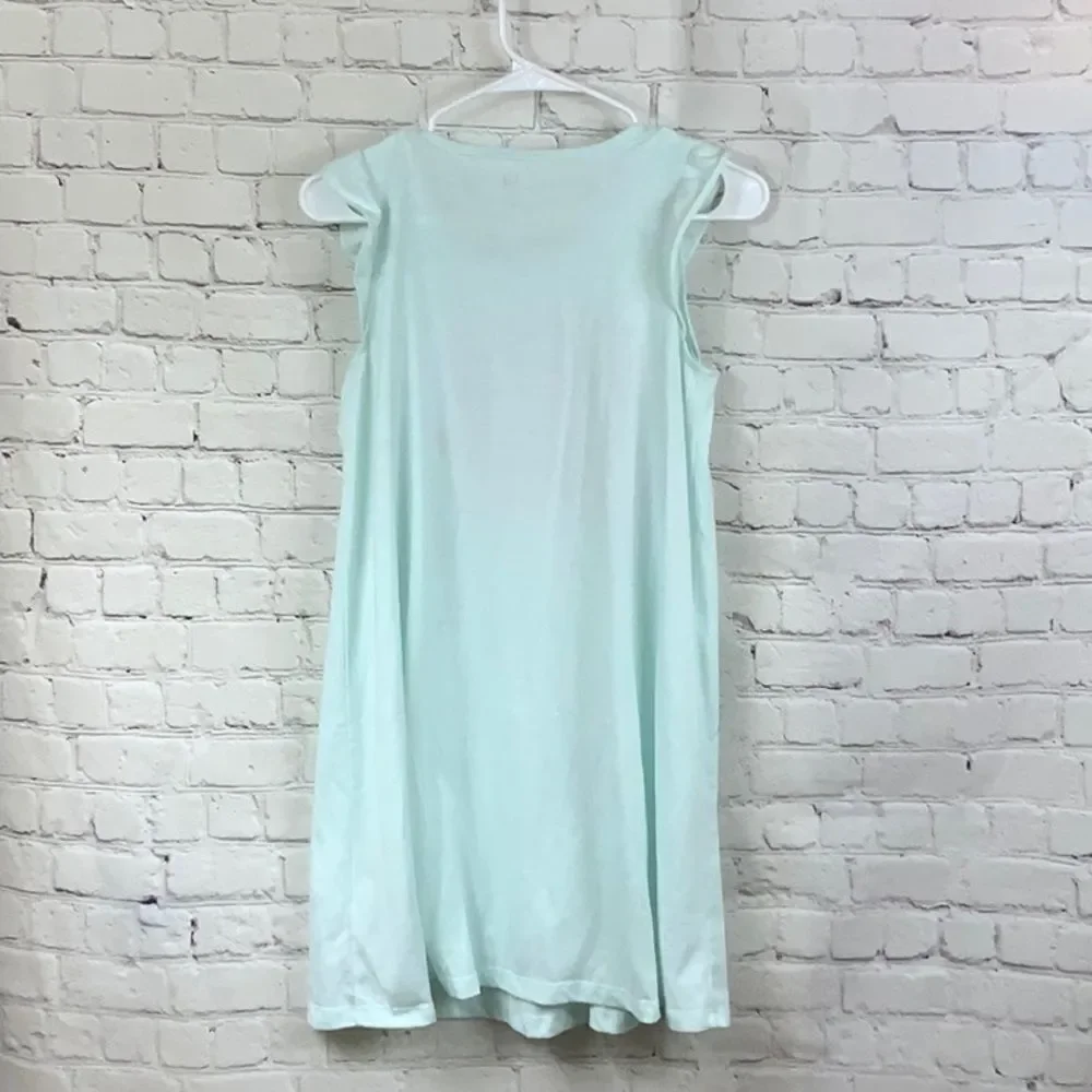 Gap Kids Girls 14 Nightgown GOOD NIGHT Blue Flutter Sleeve Long Night Gown PJs